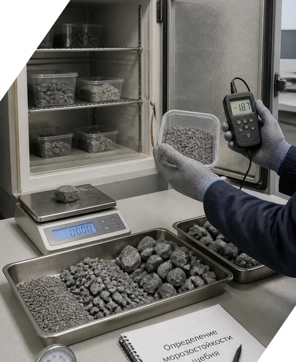 Определение морозостойкости щебня в Кореновске от 3627 р. | ЭкспертизаРоссия