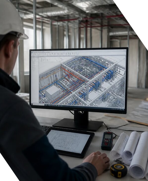 Создание BIM модели инженерных сетей для объектов в Кореновске
